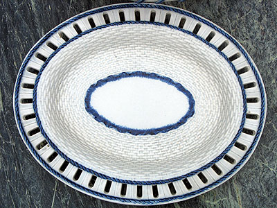 SOLD   A Pair of Pearlware Baskets and Undertrays