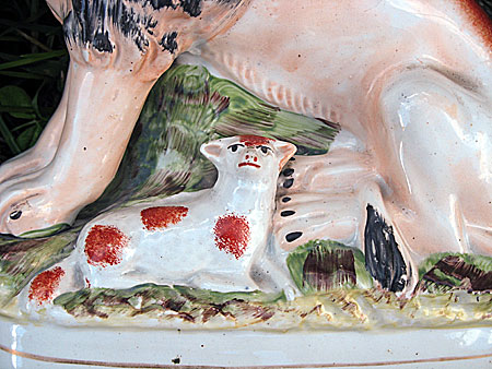 SOLD  Staffordshire Lion (and Lamb)