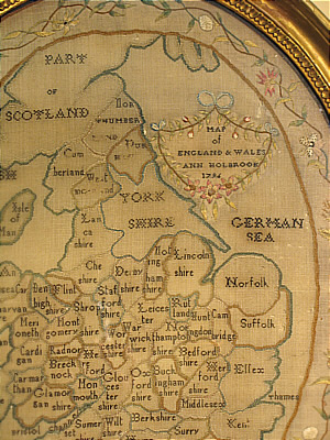 Accessories<br>Accessories Archives<br>SOLD   Embroidered Map of England and Wales