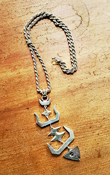 Accessories<br>This and That<br>Mid Century Sterling Fish Necklace