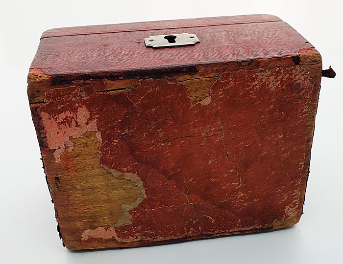 Regency Red Leather Money Box