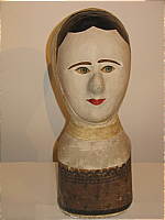 SOLD   A French Papier Mache Milliner's Head or Wig Stand