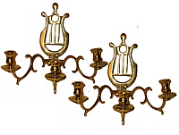 A Pair of Three-Armed Sconces