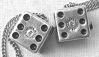 SOLD   A Pair of Vintage Mexican Sterling Silver Dice