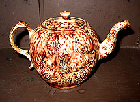 SOLD   A Whieldon or Tortoiseshell Teapot