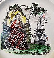 SOLD  Creamware Plate with