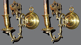 Pair of Russian Brass Sconces