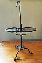 Antique Iron Fat or Grease Lamp