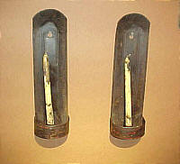 Pr. Unusual and Tall Tin Sconces