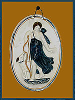 SOLD   Pearlware Plaque of Diana