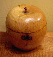 SOLD   Fruitwood Tea Caddy in the form of an Apple