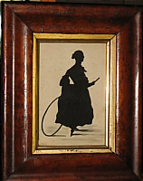 Silhouette of Lady with Hoop