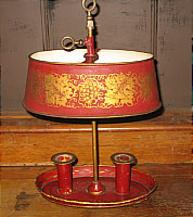 French Brass and Tole Bouillotte Lamp